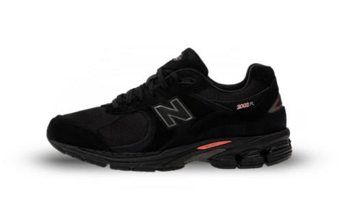 New Balance 2002R Black Castlerock Red