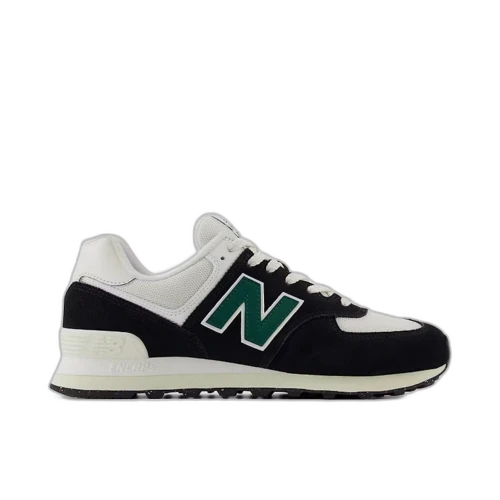 New Balance 574 Black White Marsh Green