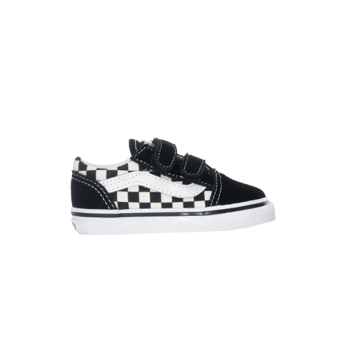 Vans Old Skool Velcro Primary Checkerboard Black White (Kids)