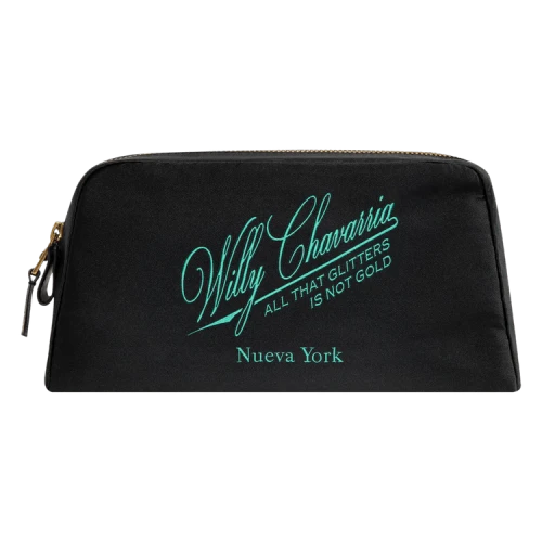 Willy Chavarria Label Wash Bag 'Marine Green'