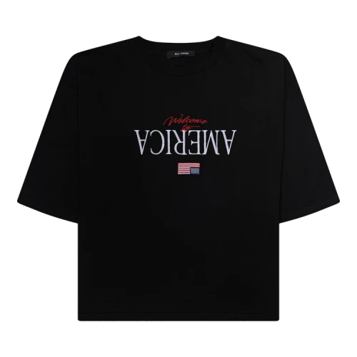 Willy Chavarria Welcome To America Buffalo Tee 'Black'