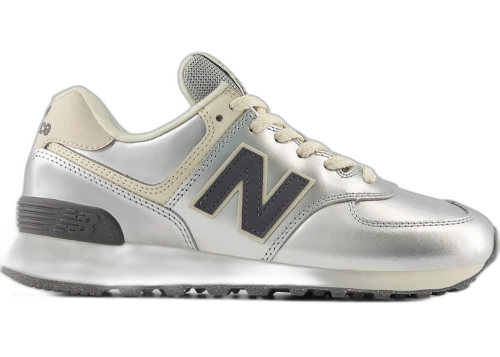 New Balance 574 Metallic Silver Artic Grey (Women's)