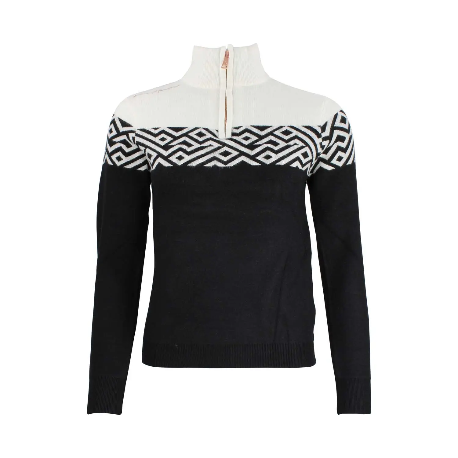 Peak Mountain Suéter de cuello alto 1/2 cremallera para mujer