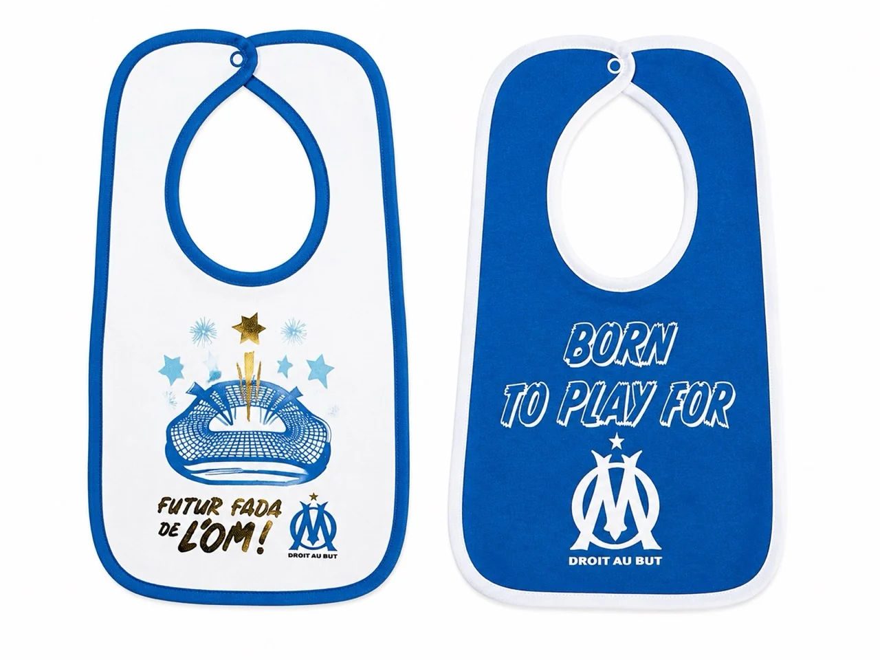 OM Lot de 2 Bavoirs Olympique de Marseille Bébé Garçon