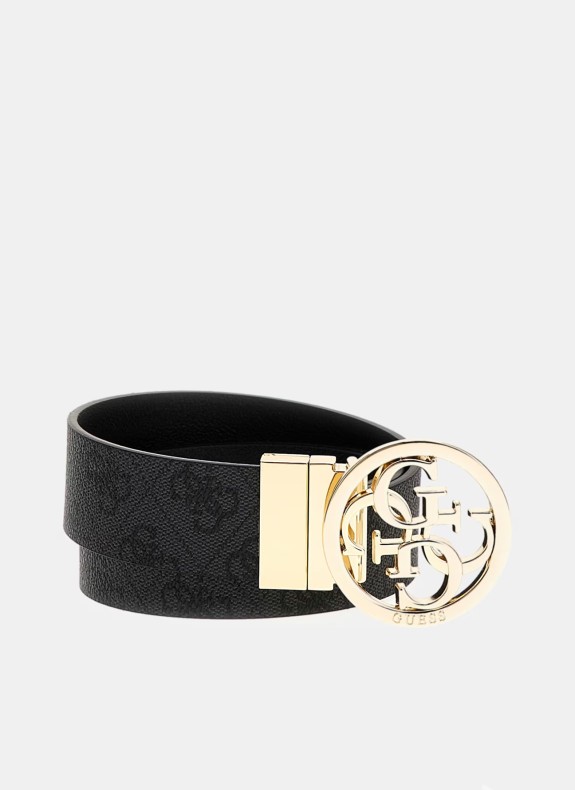 Guess cinturón noelle adj & rev pant belt h35 en color negro para mujer