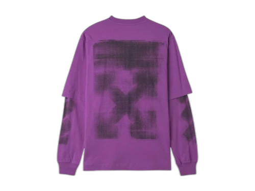 OFF-WHITE Double Layer Arrow L/S T-shirt Purple/Black